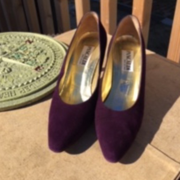 Pancaldi Plum/Purple Suede Size 8 Bar… - Picture 4 of 5